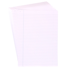 A4 Exercise Paper, 8mm Ruled With Margin, Single Hole Punched - 5 Reams